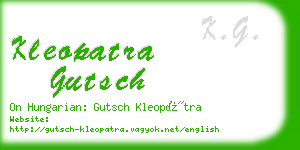 kleopatra gutsch business card